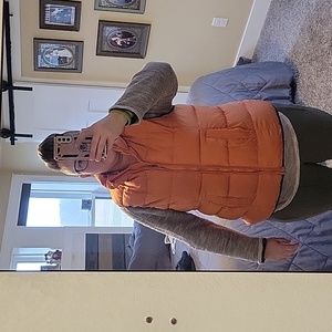 Women's Orange Puffer Vest - 1X